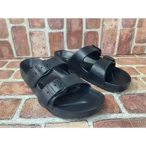 Sandals by Landshark--- Men, Size 8- Black/Grey Camo Style Brand New with Box